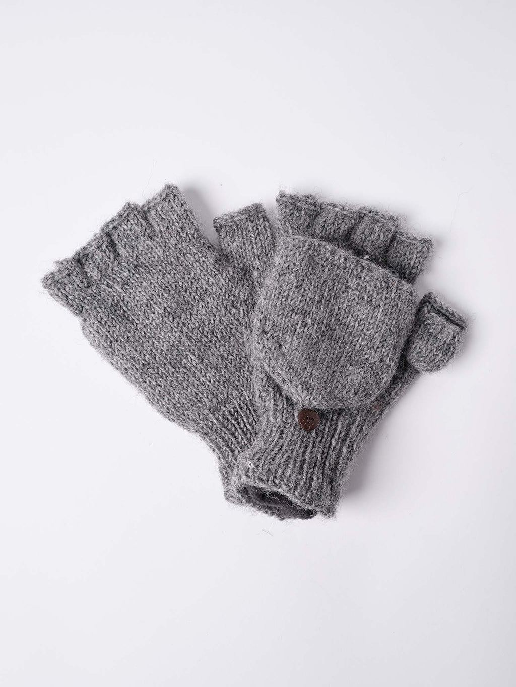 Plain knit Glittens.