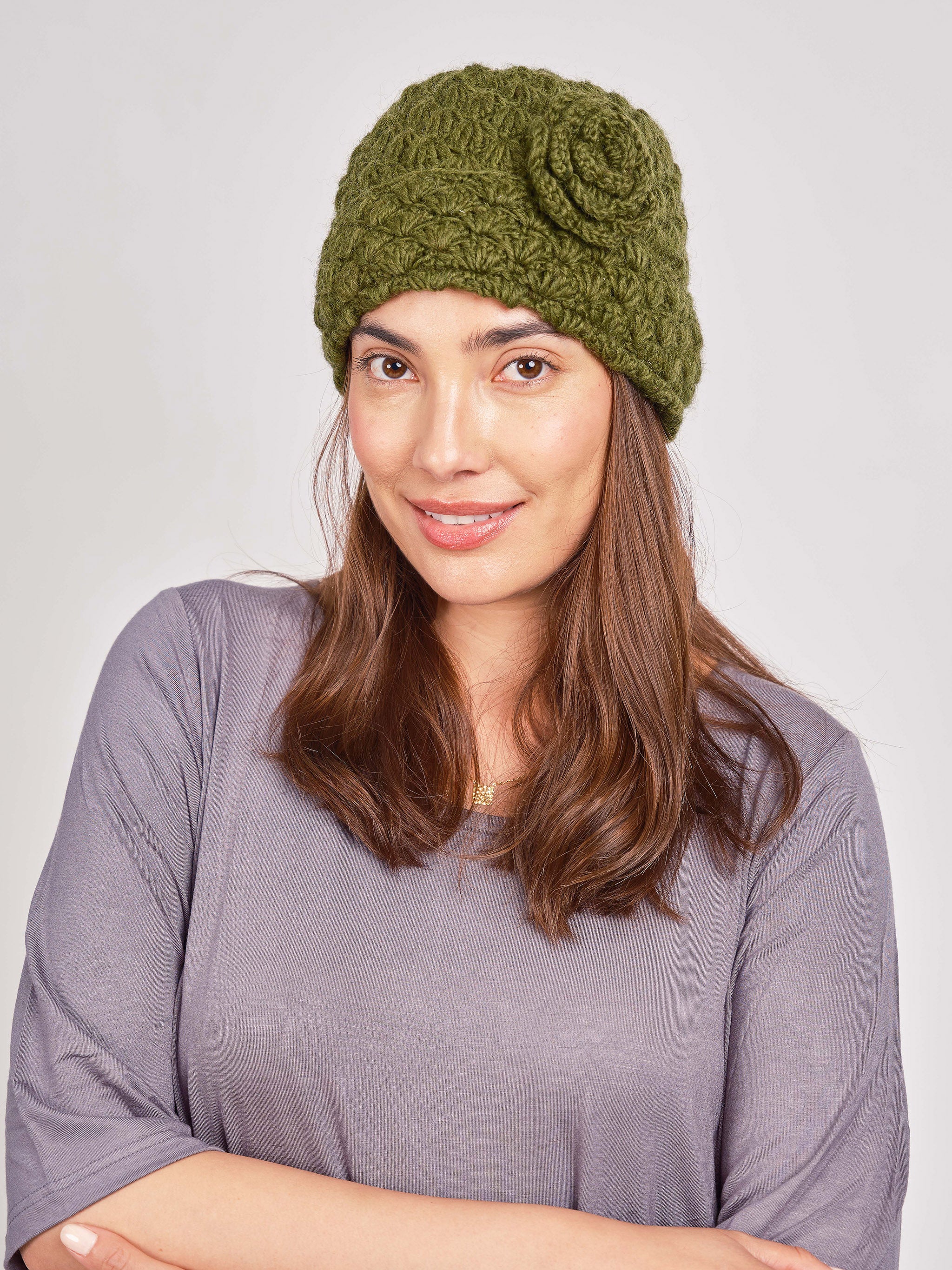 Rose Crochet Beanie