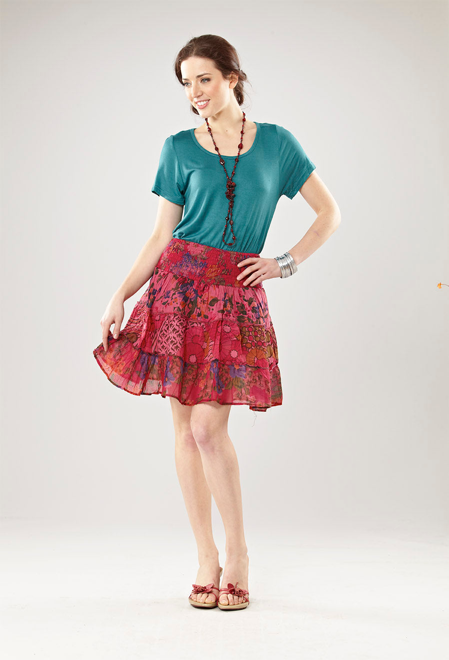 Floral mini skirt