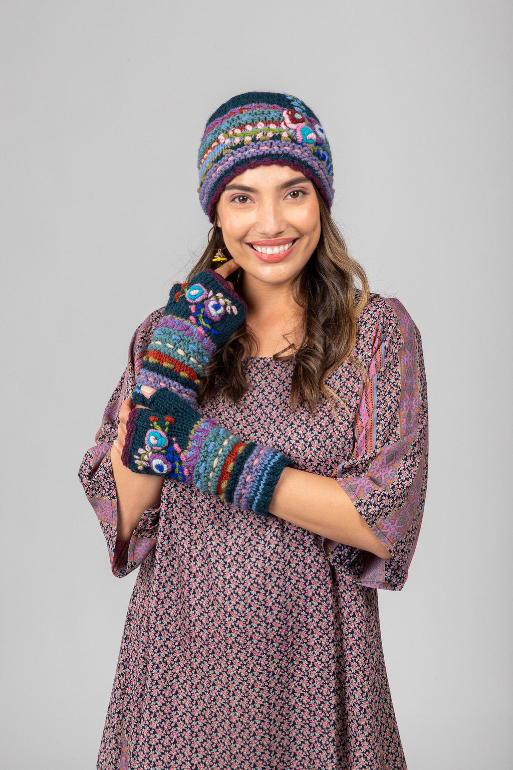 Lama Embroidery Beanie.