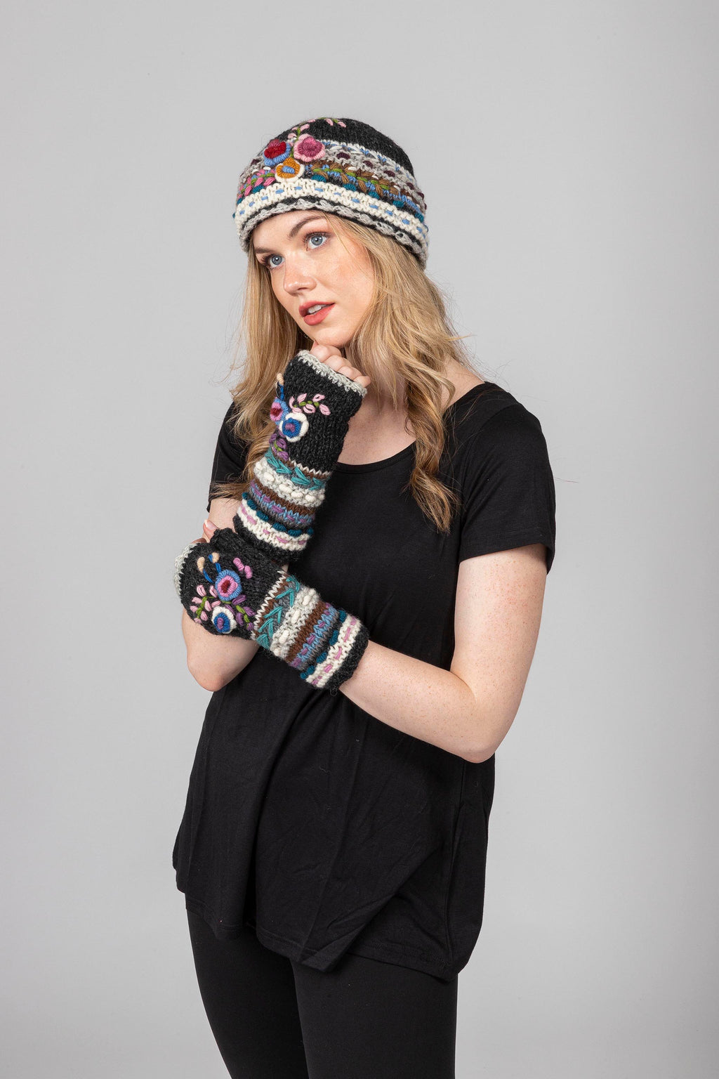 Lama Embroidery Beanie.
