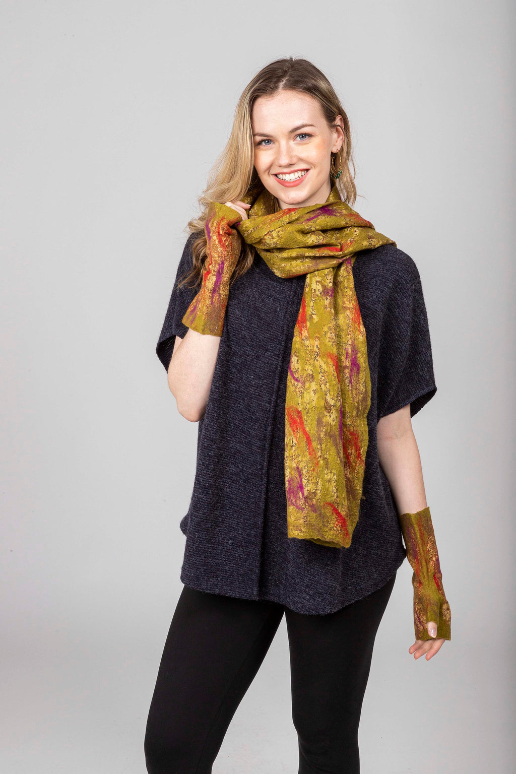 Merino Wool Felted Scarf