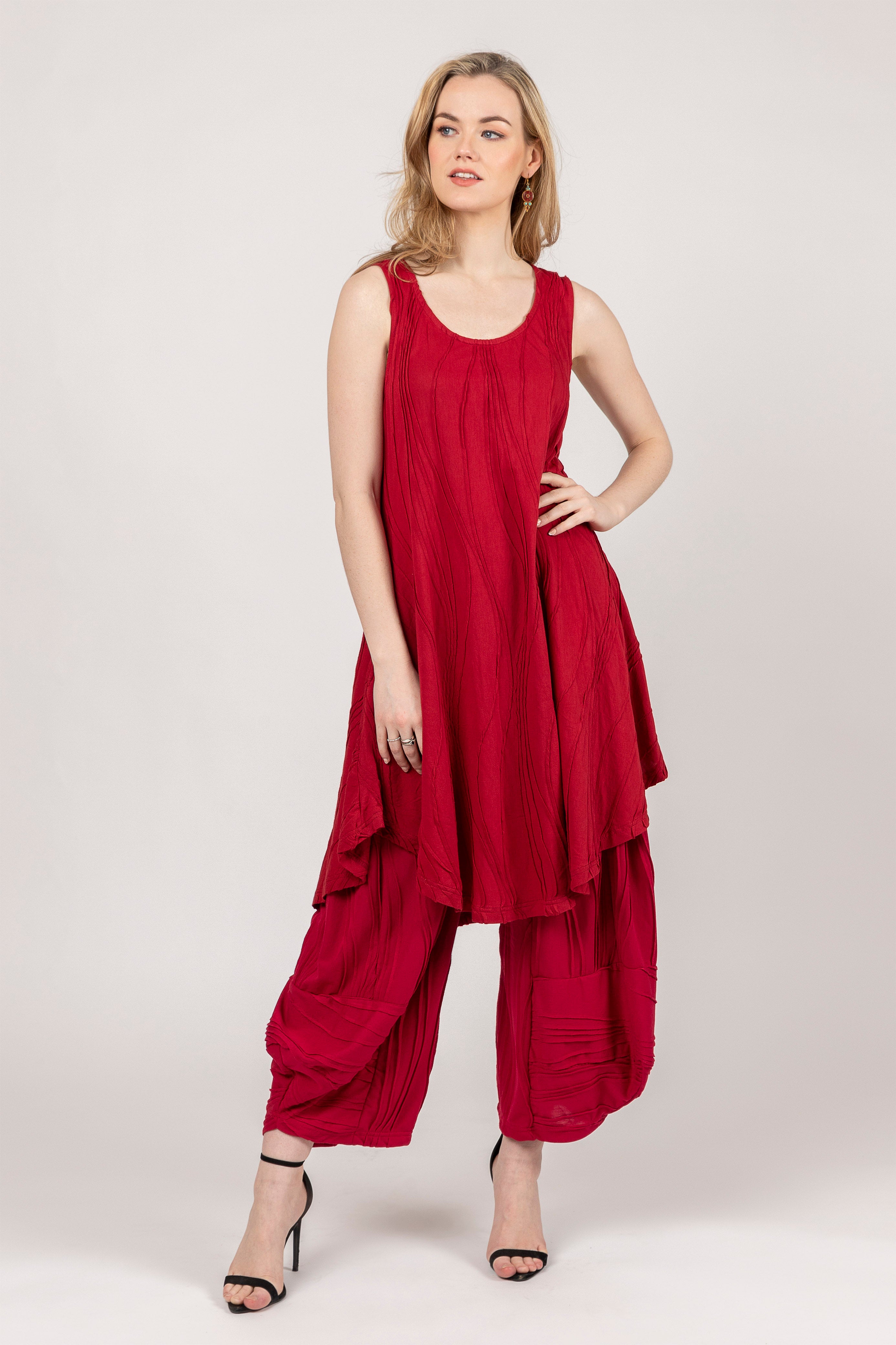 Stitched Cotton Pants