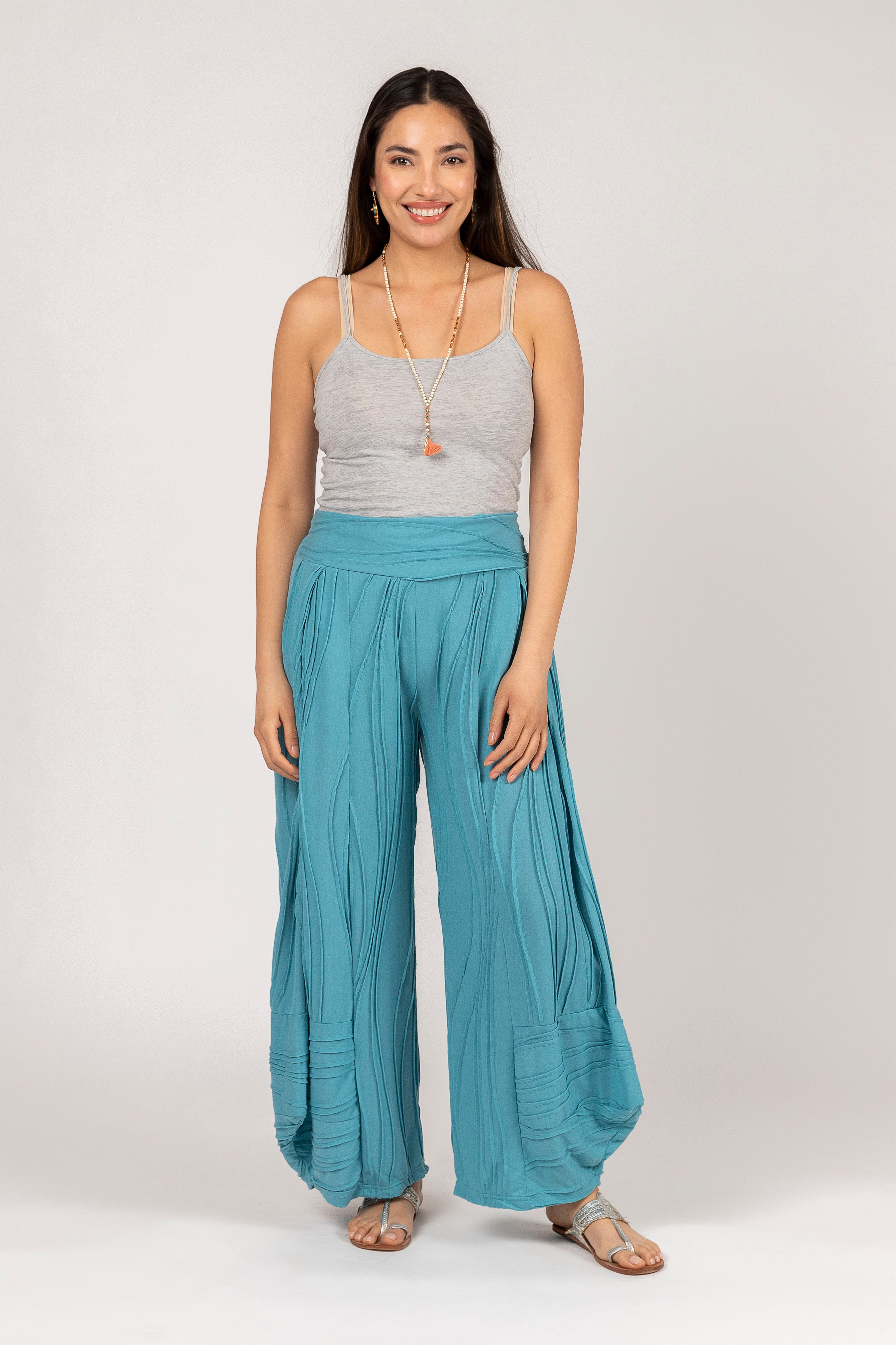 Stitched Cotton Pants