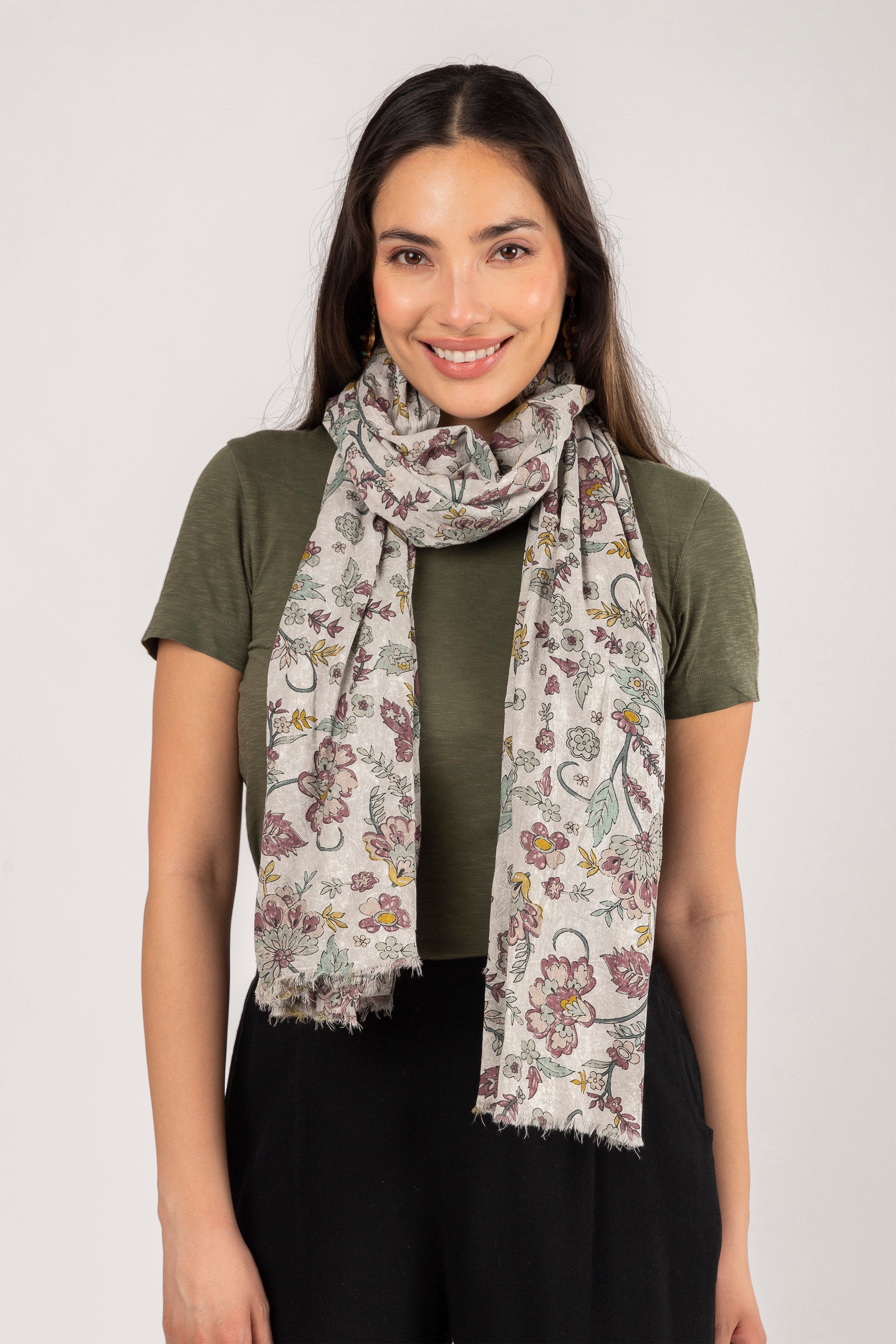 Jacobean Cotton Scarf.