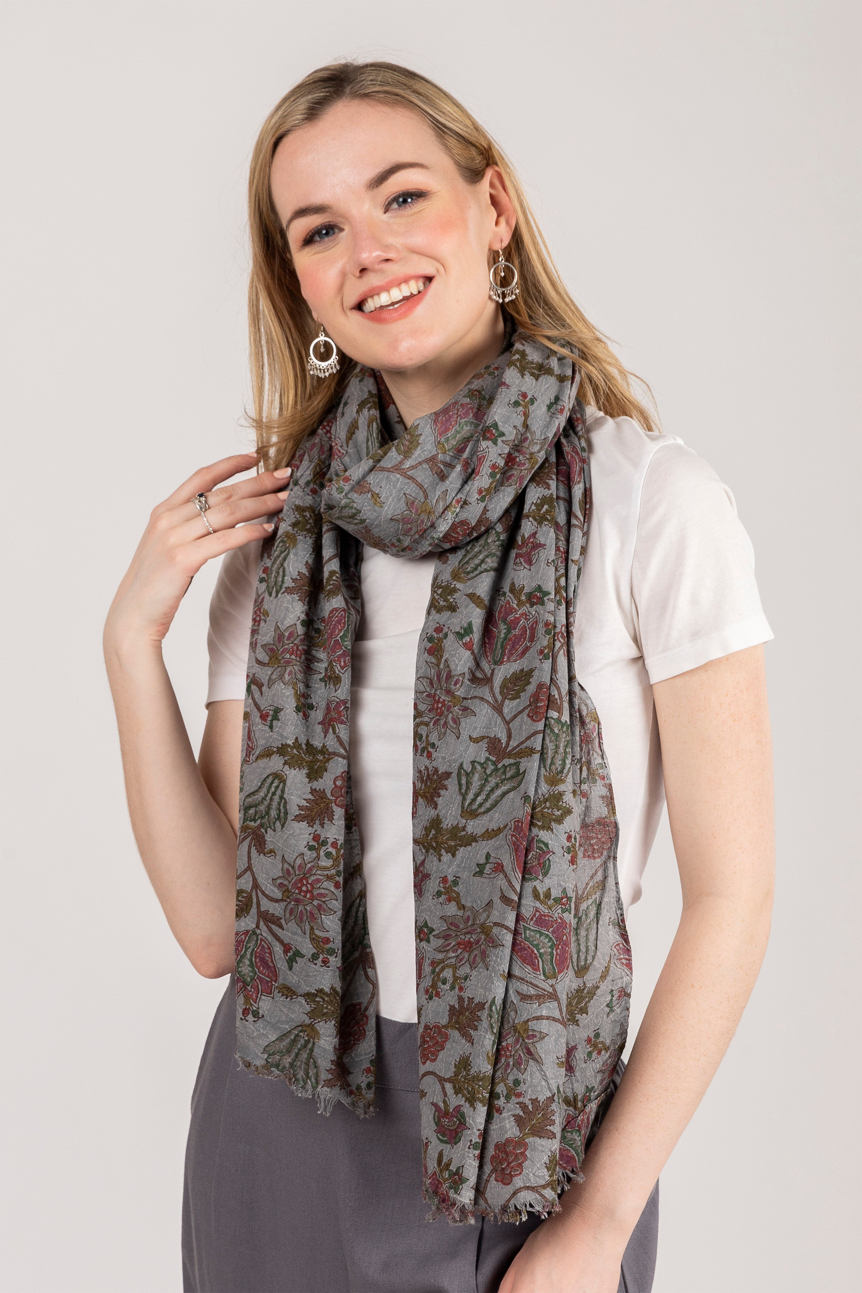 Jacobean Cotton Scarf.