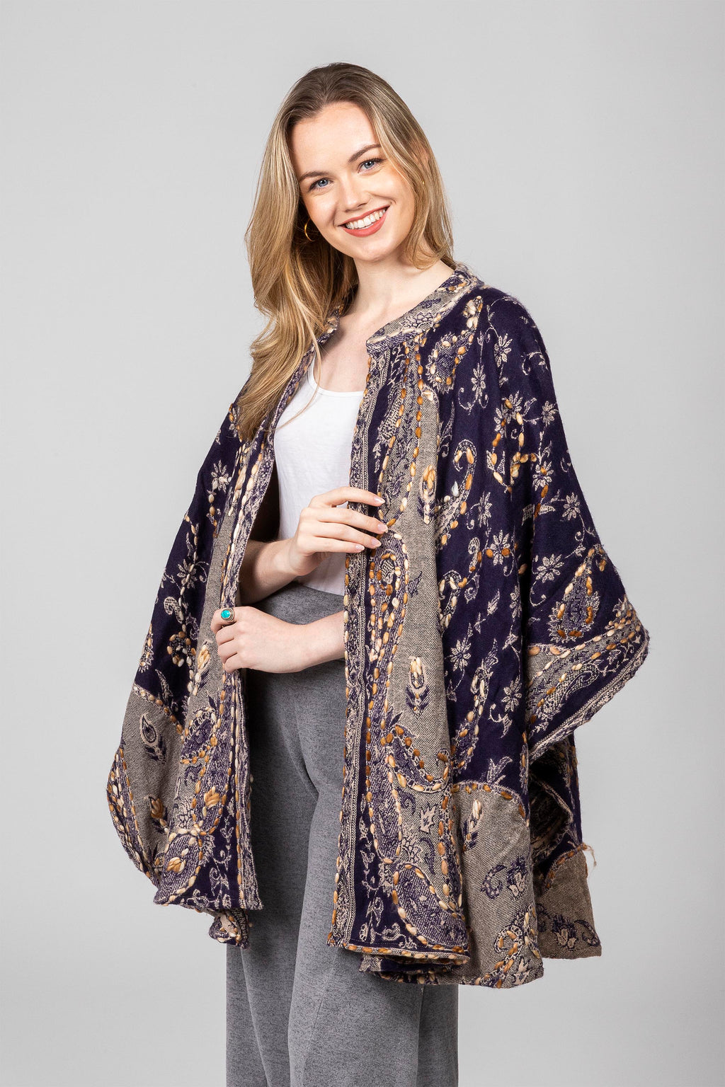 Embroidered Poncho