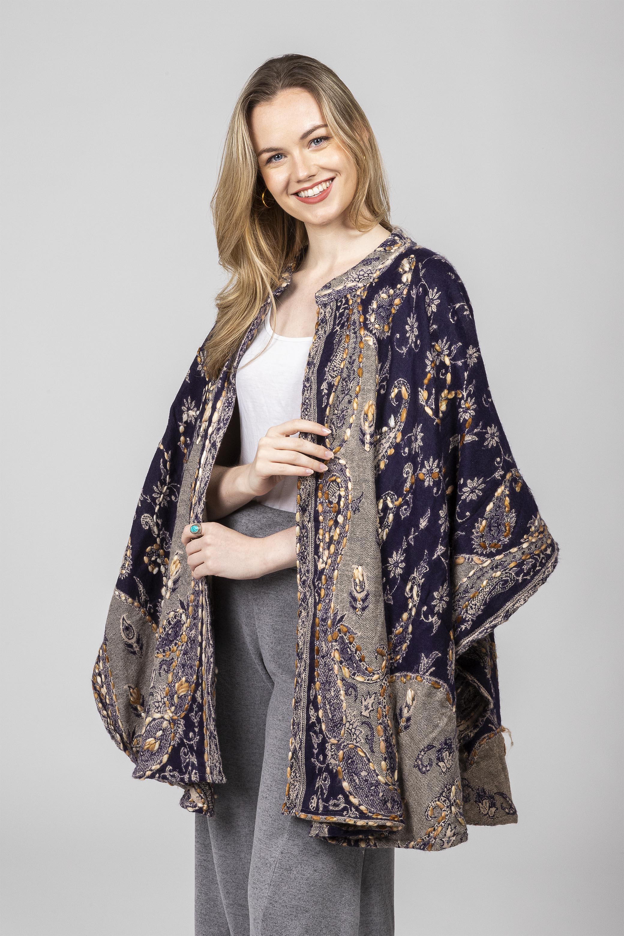 Embroidered Poncho