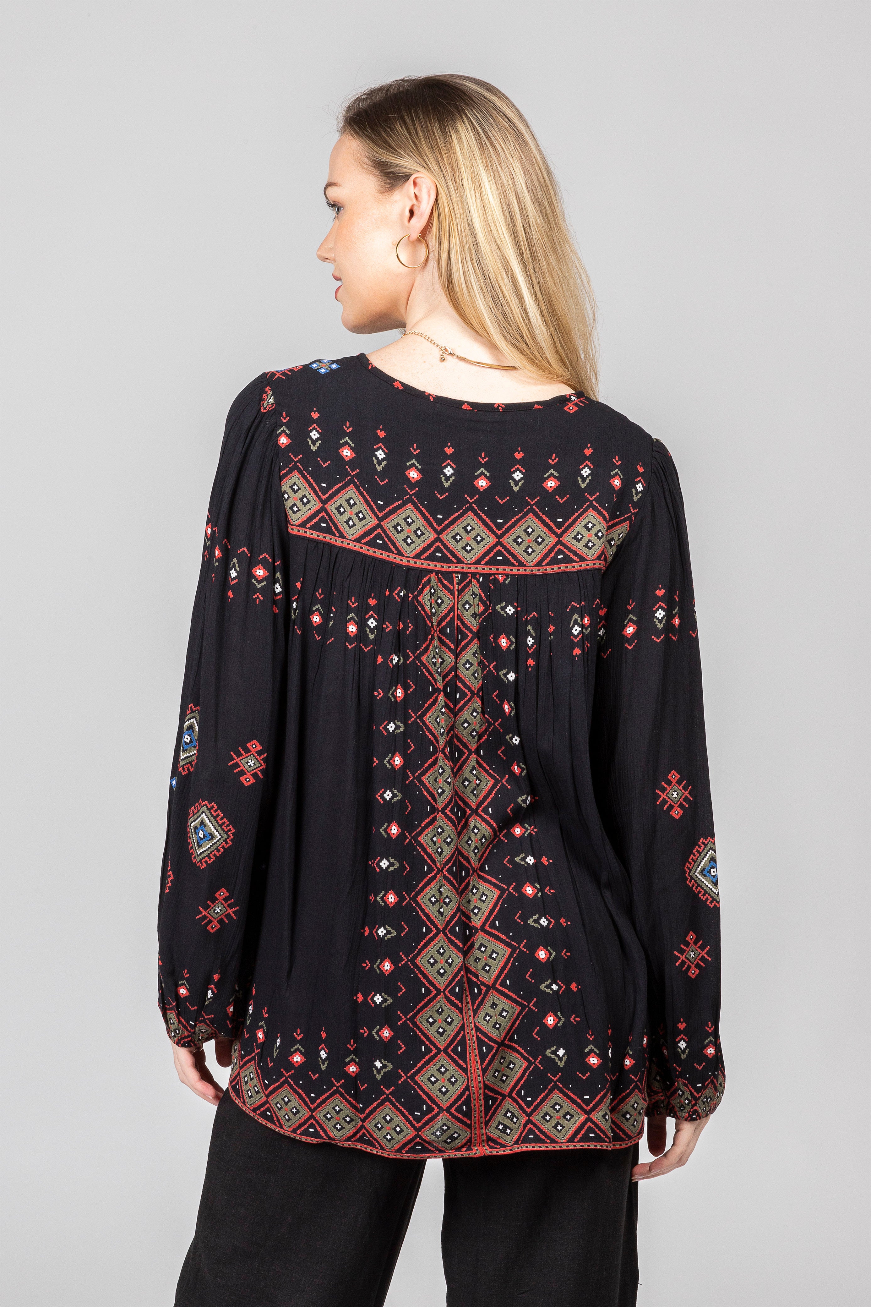 Boho long Sleeve Blouse.