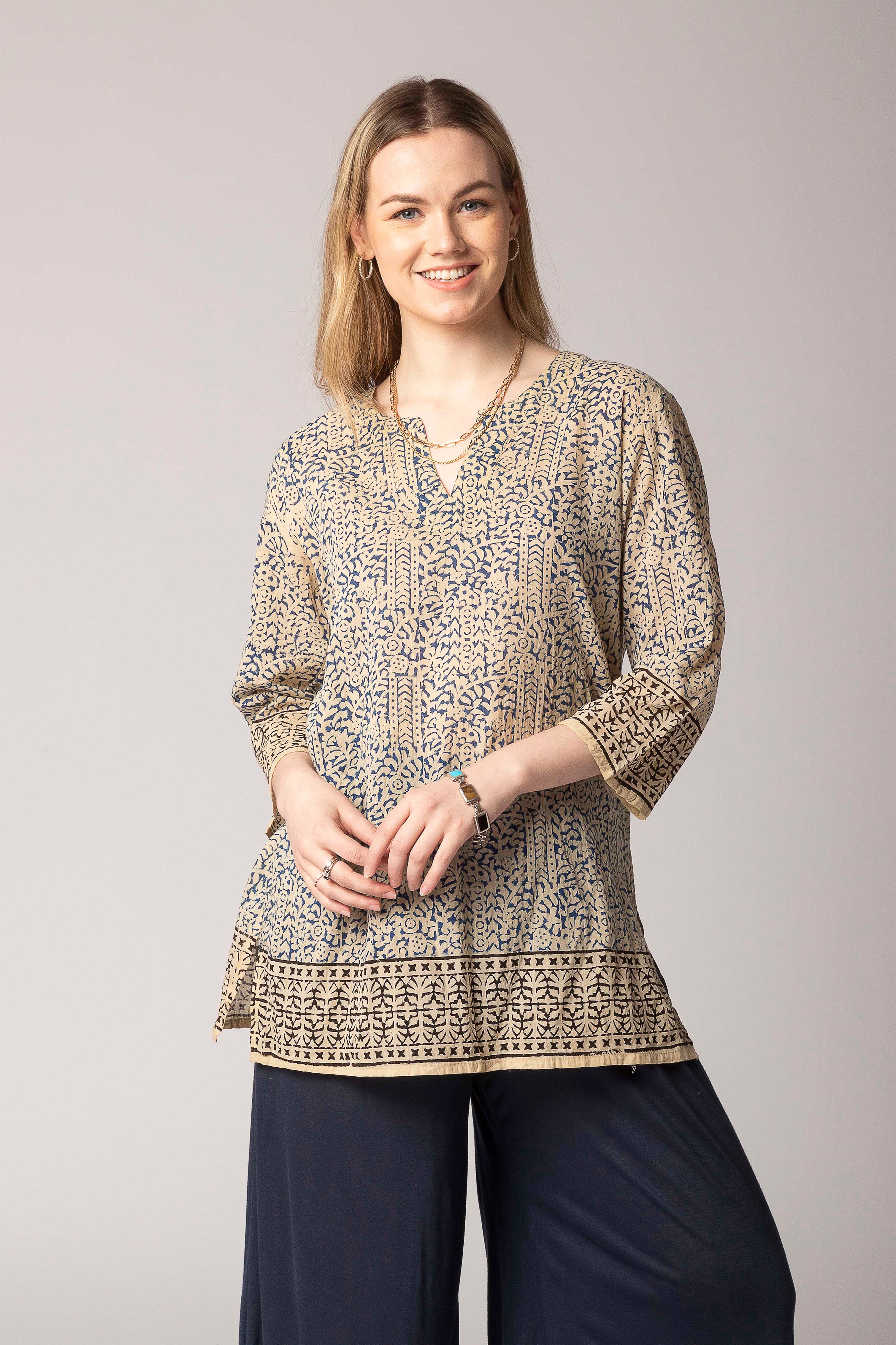Print Cotton Tunic.