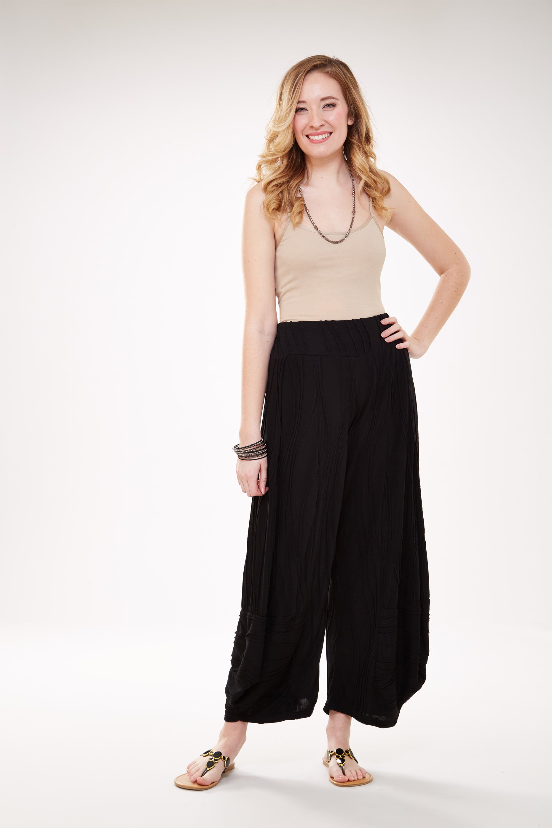 Stitched Cotton Pants