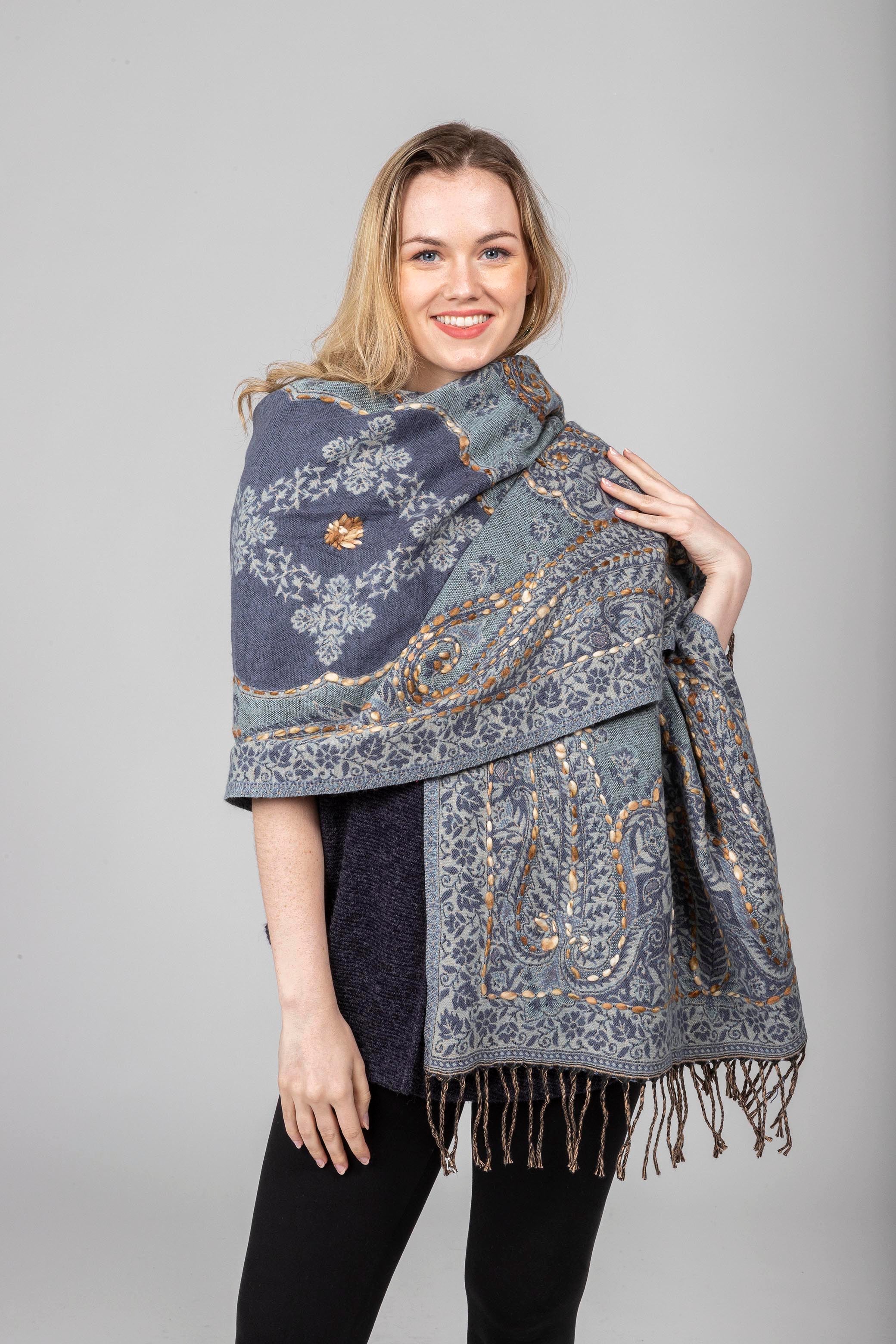 Varanasi Embroidered Scarf