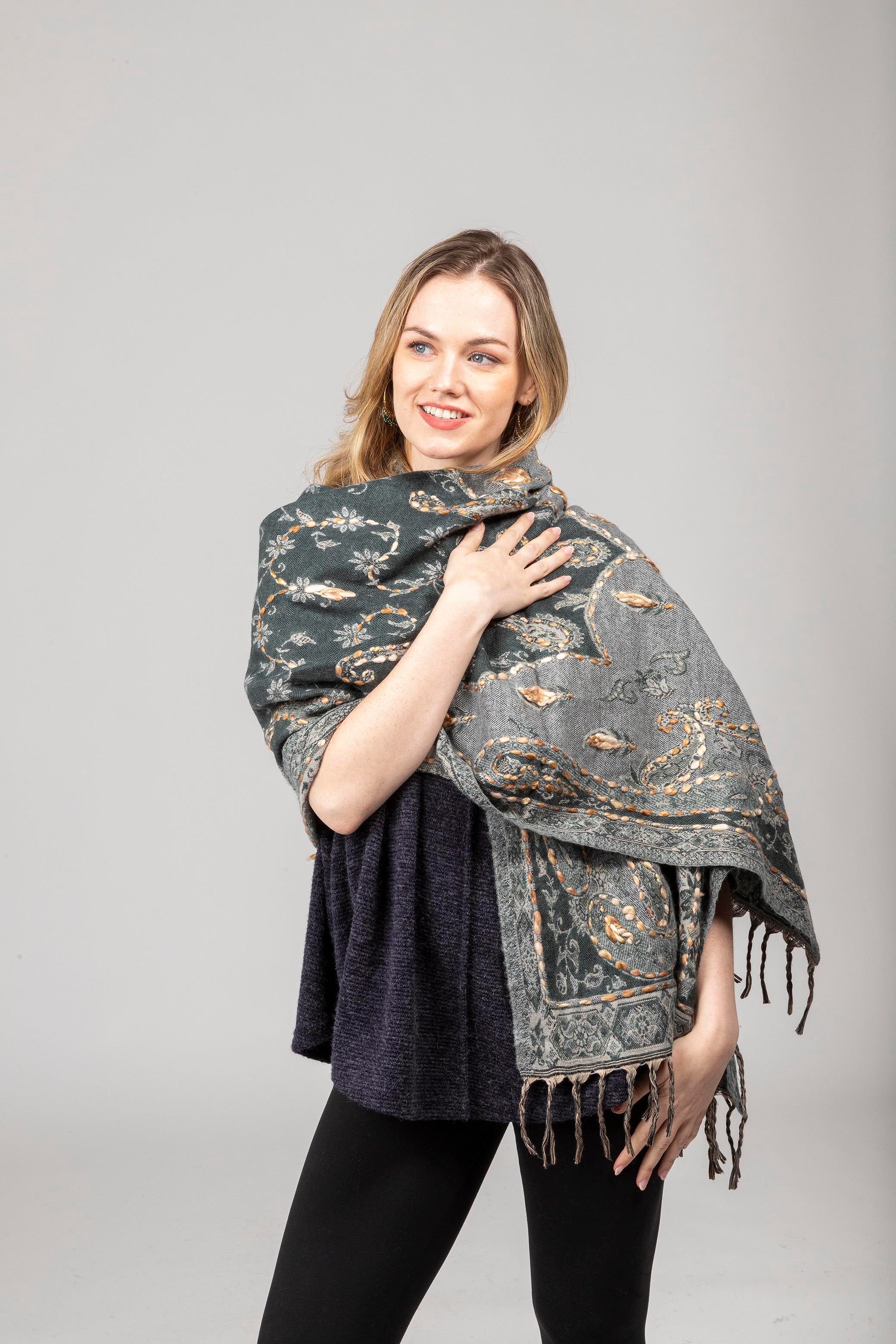 Varanasi Embroidered Scarf
