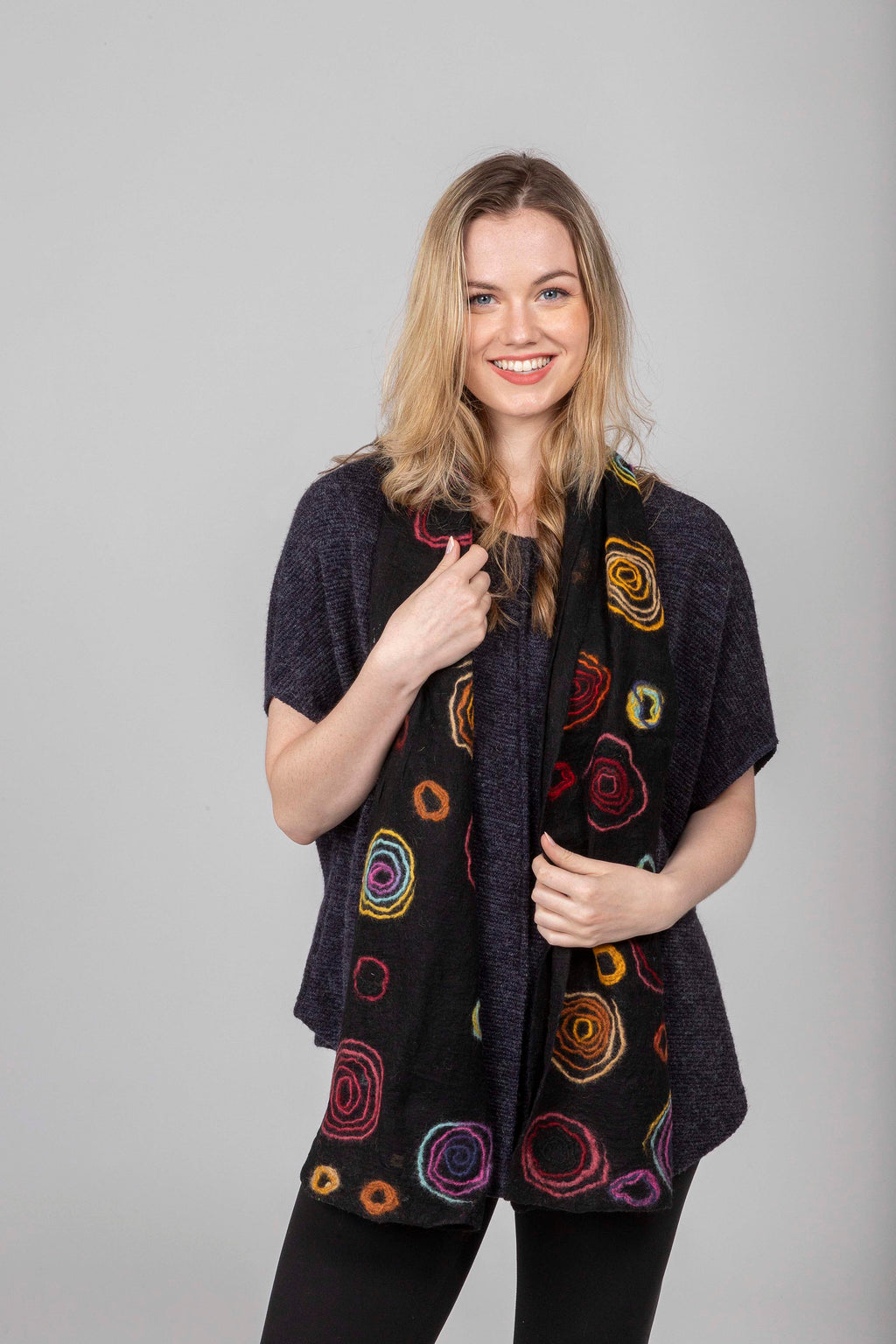 Swirls Felted Scarf