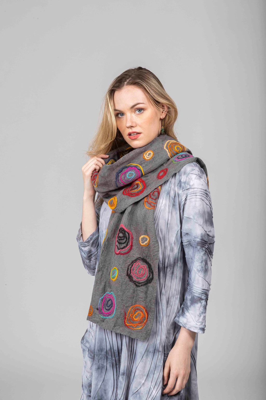 Swirls Felted Scarf