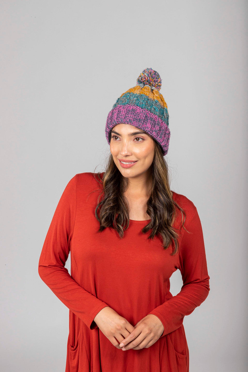 Multi Pom Pom Hat