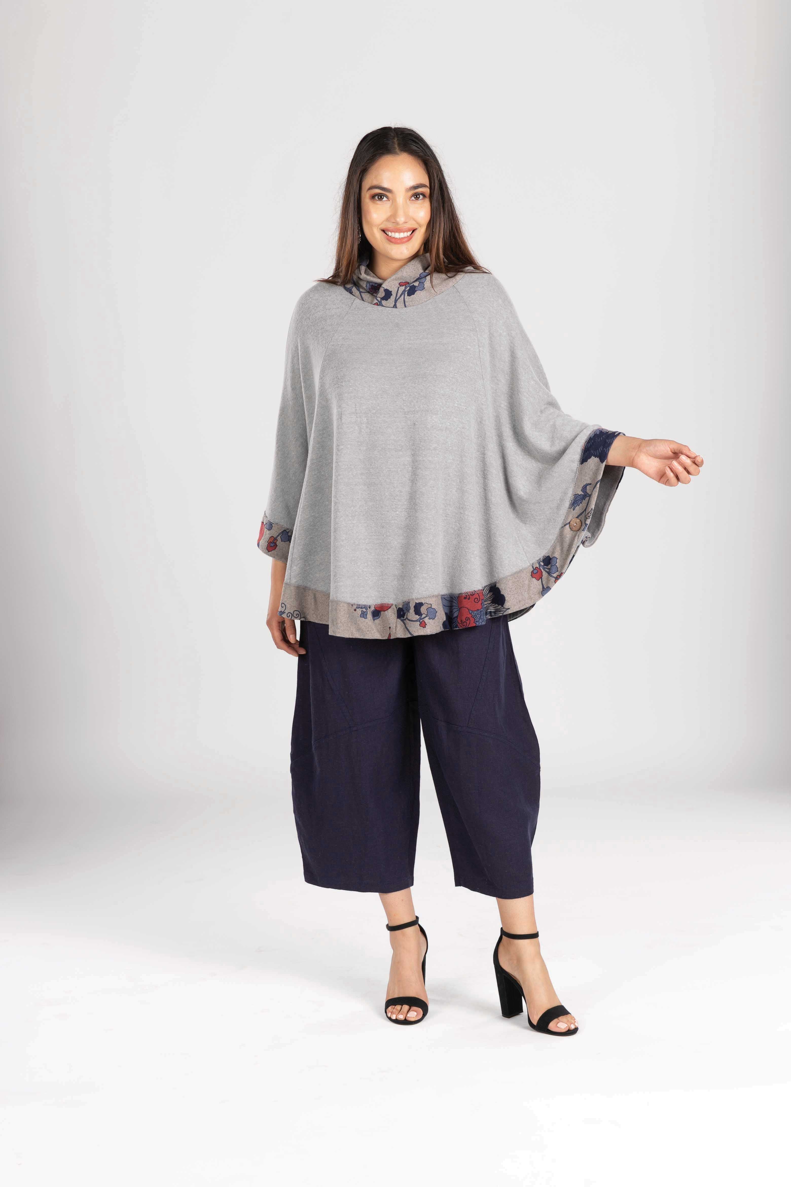 Paisley  poncho Sweater