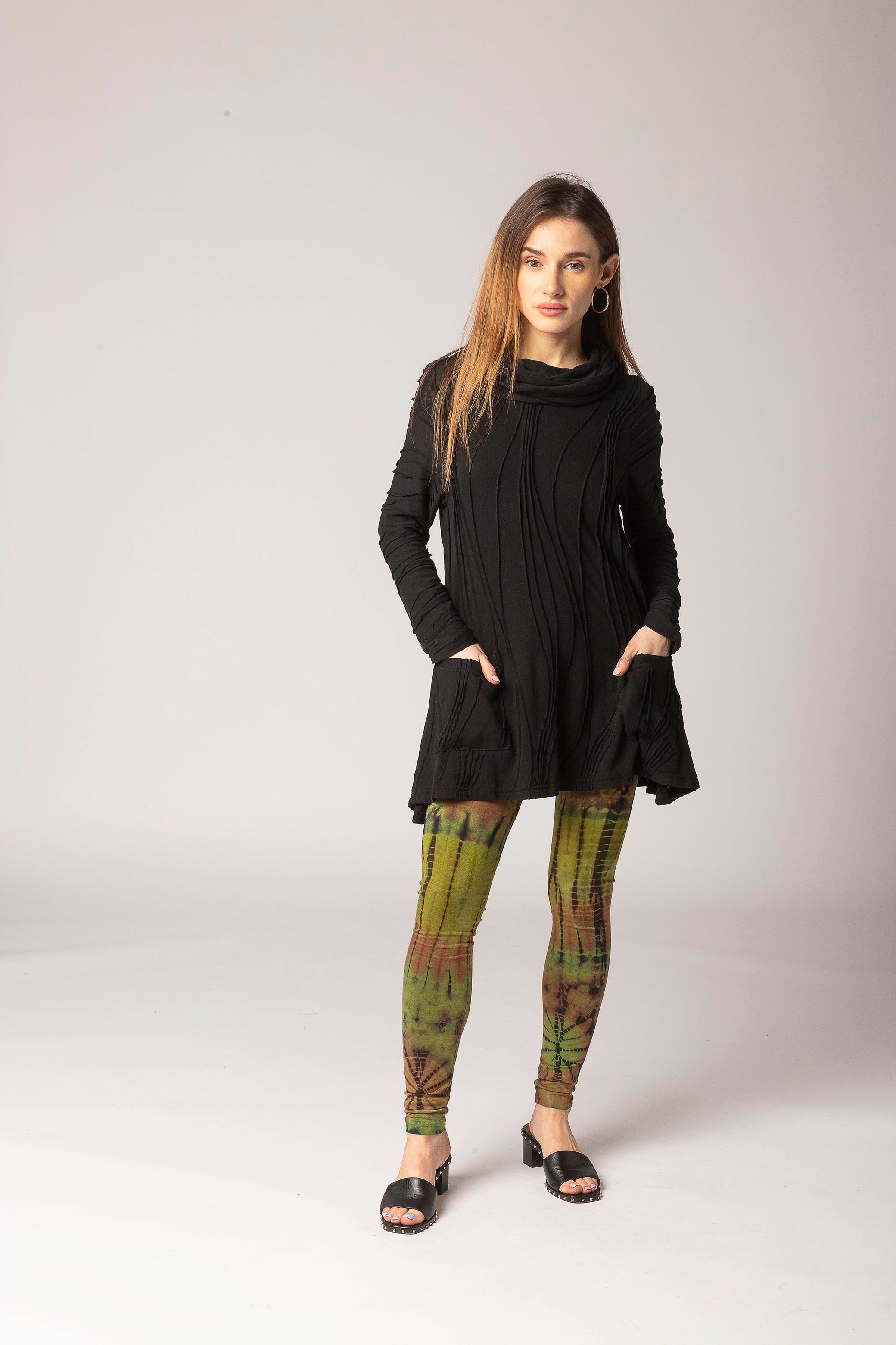 Stitched Cowl Neck Tunic