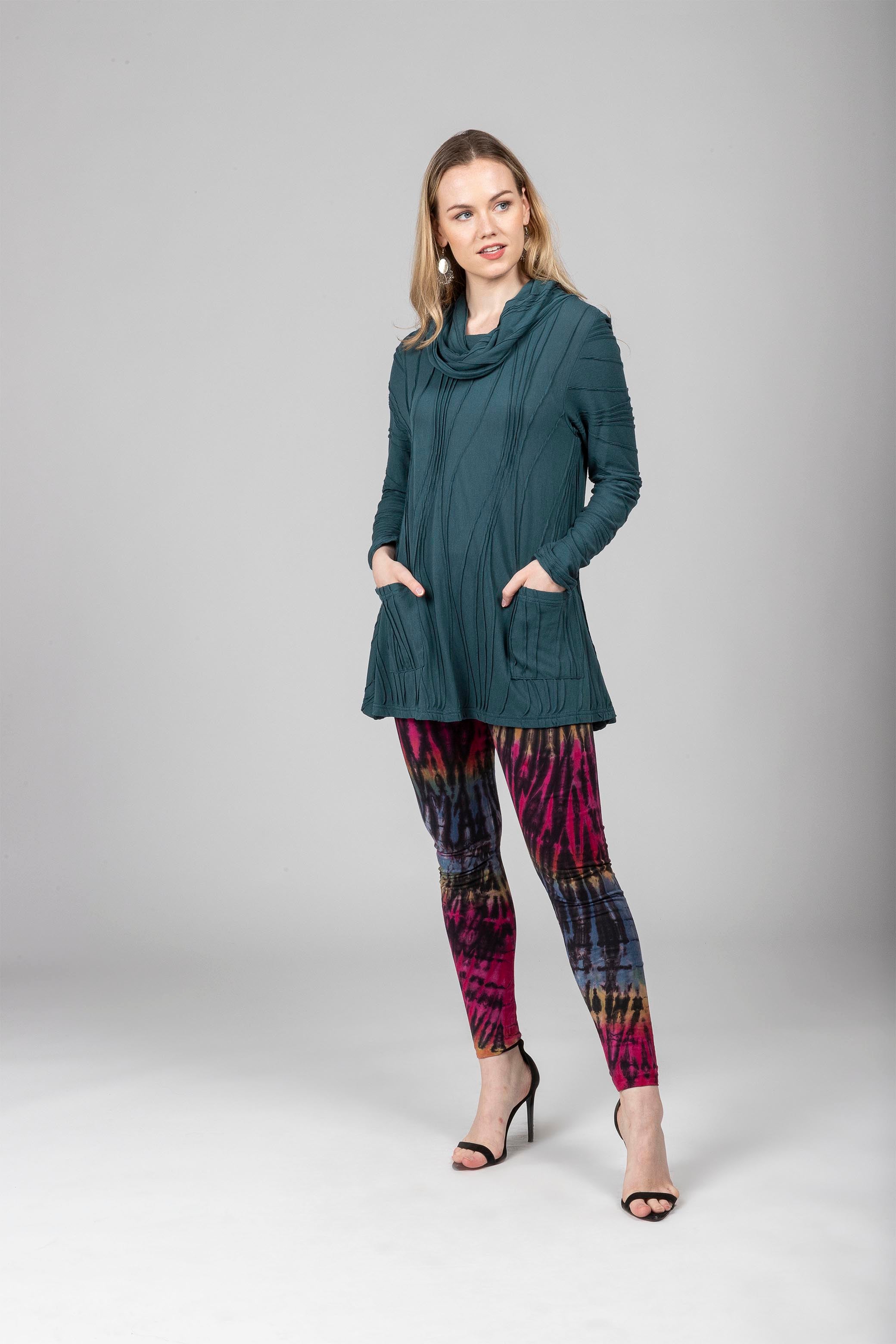 Stitched Cowl Neck Tunic
