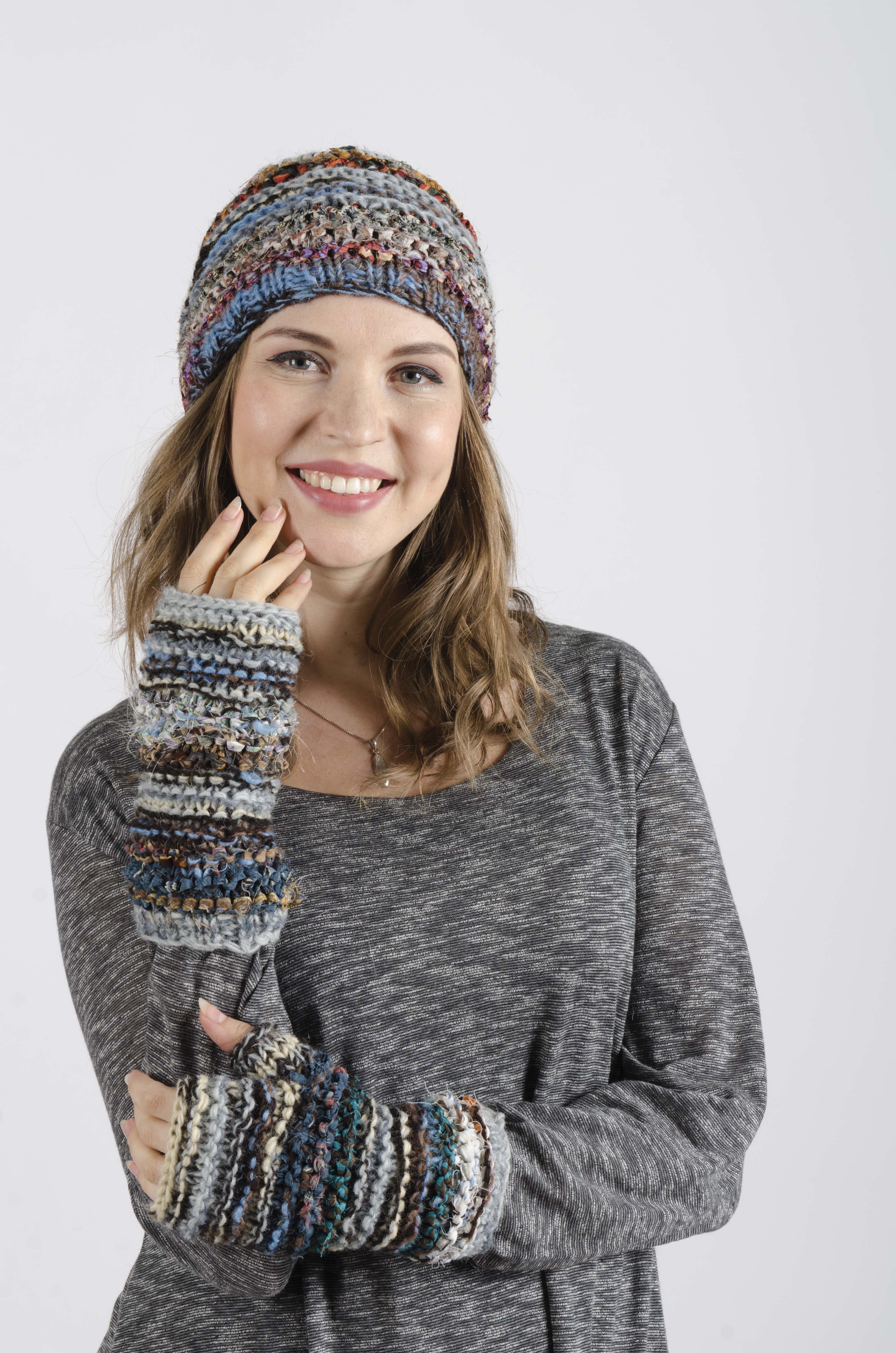 Recycled Silk/Wool Handwarmer.
