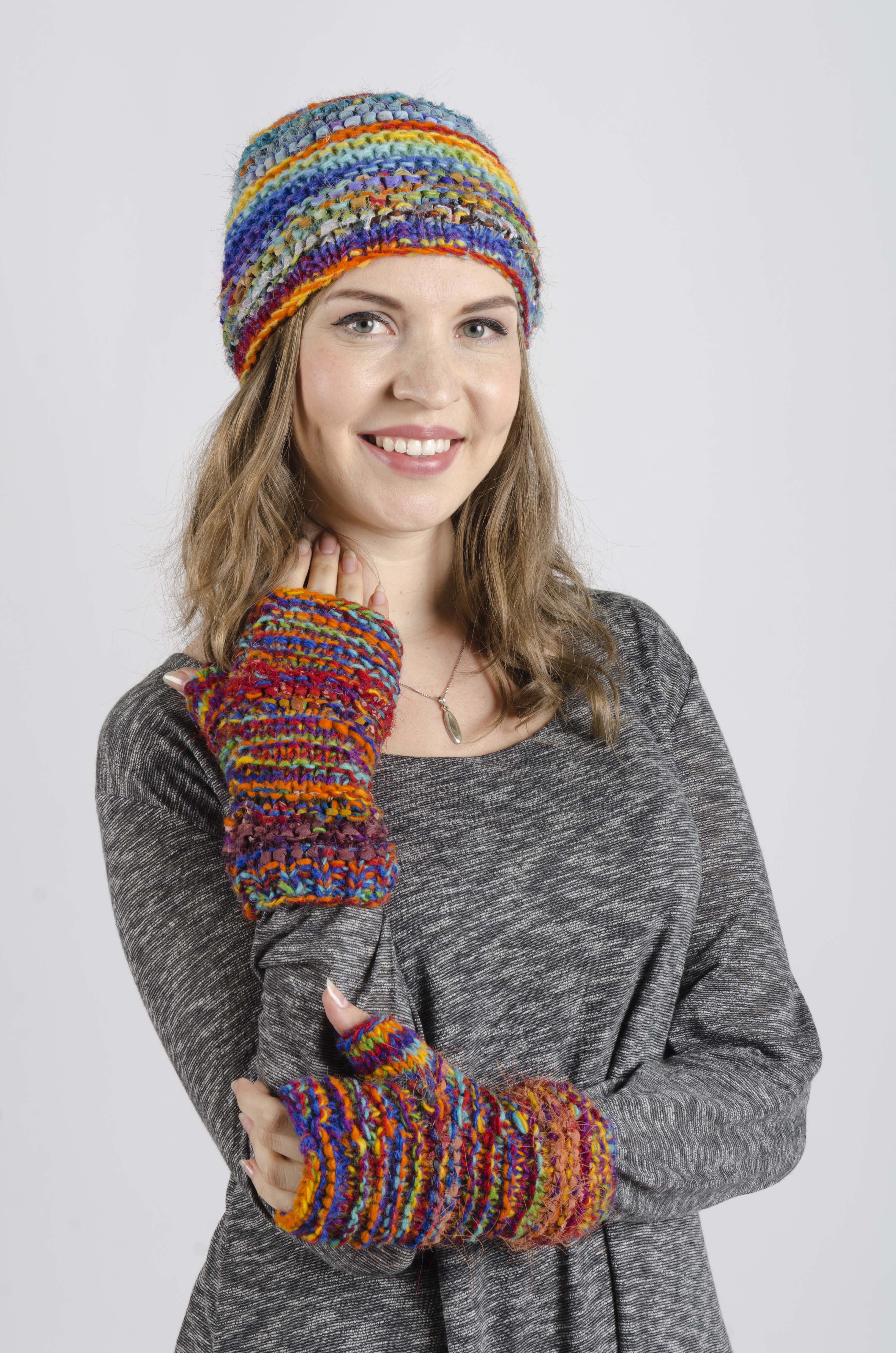 Recycled Silk/Wool Handwarmer.
