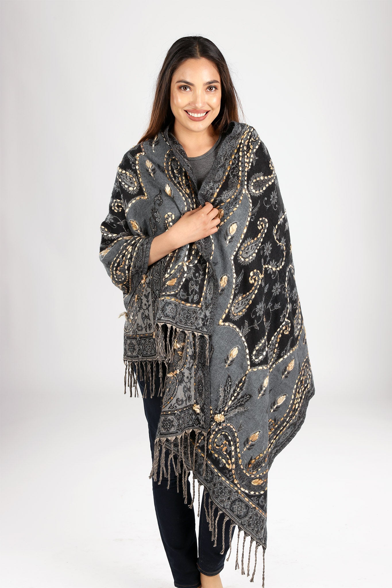 Varanasi Embroidered Scarf
