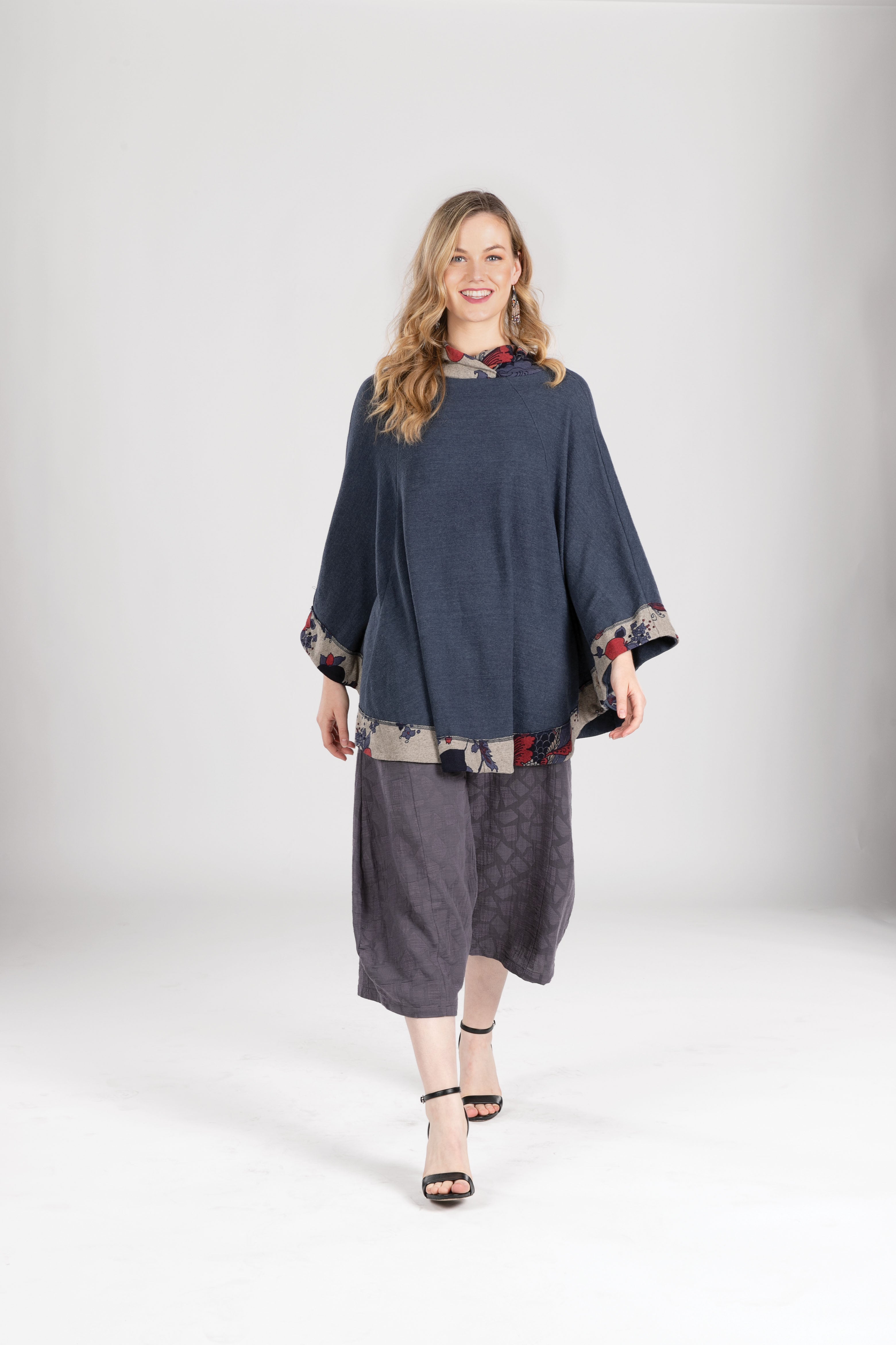 Paisley  poncho Sweater