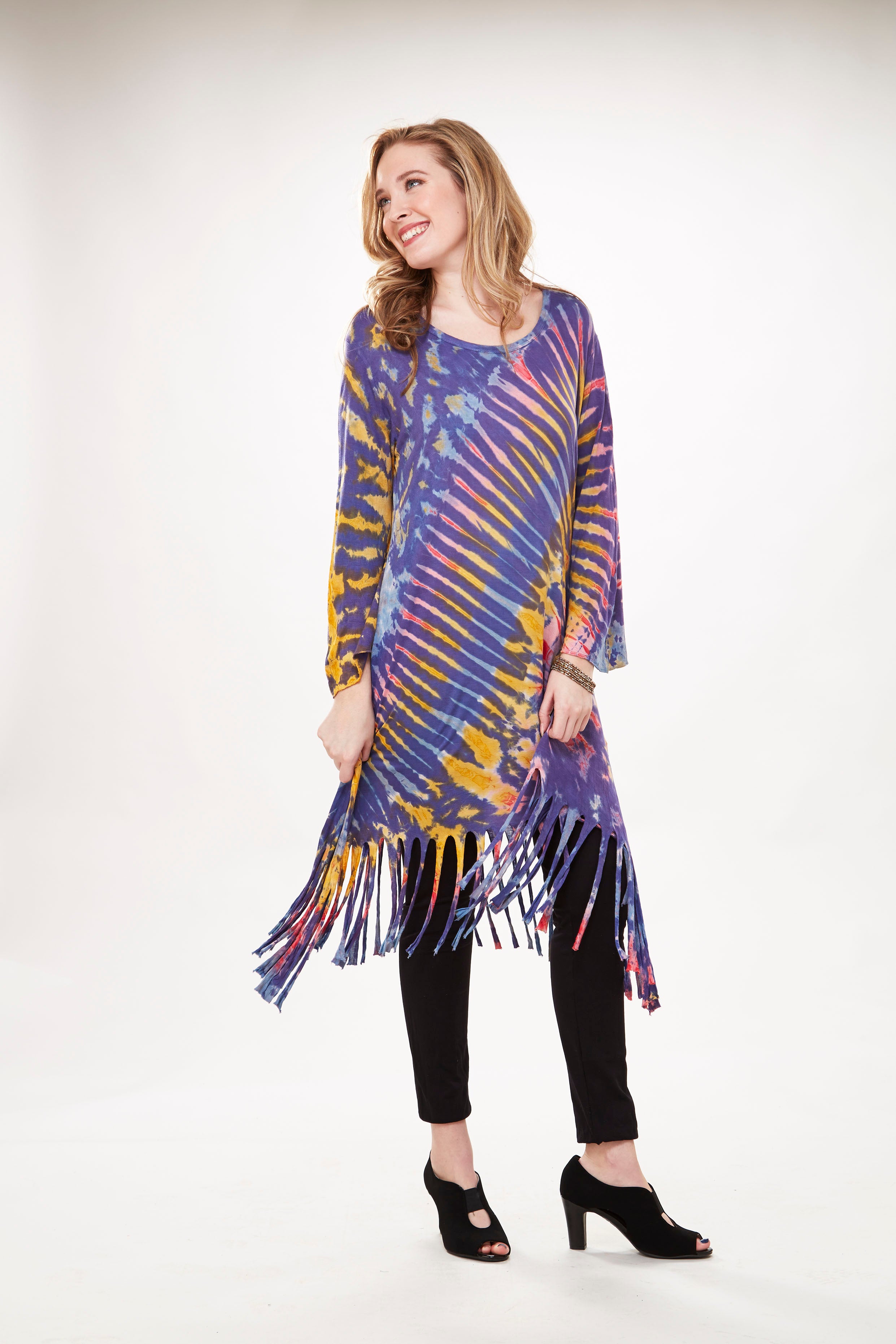 Tie-Dye Fringe Dress